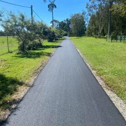 new asphalt paved road